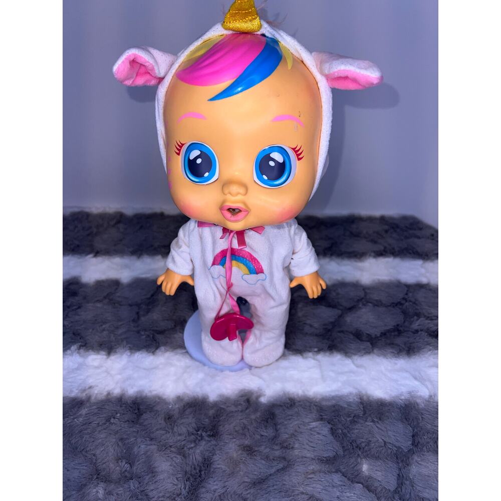 IMC Toys Cry Babies DREAMY Unicorn Baby Doll Cries Real Tears Pacifier Play Toy